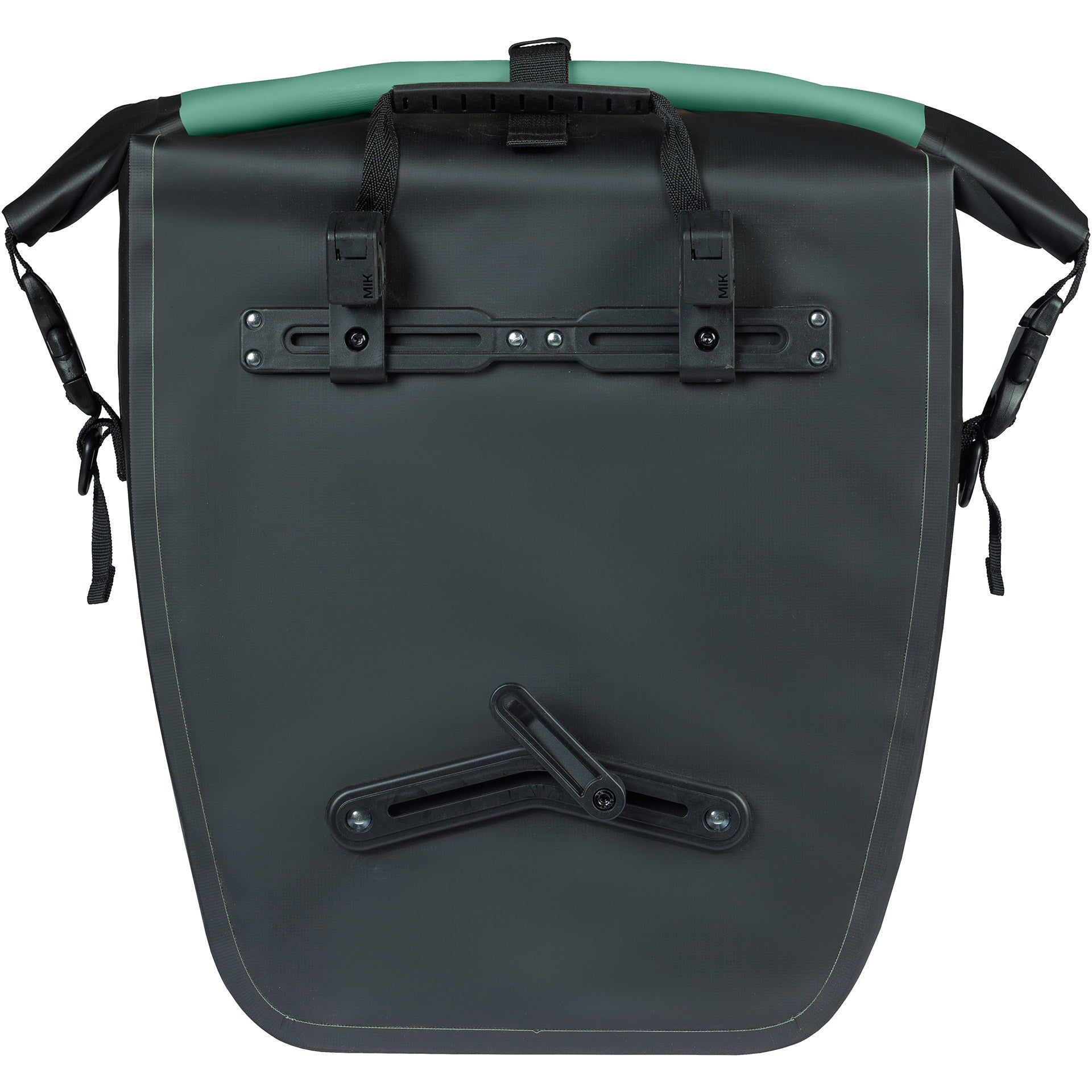 Basil enkele fietstas rivo l tarppaulin mik 25-31l 14 x 28 x 43 cm - groen zwart