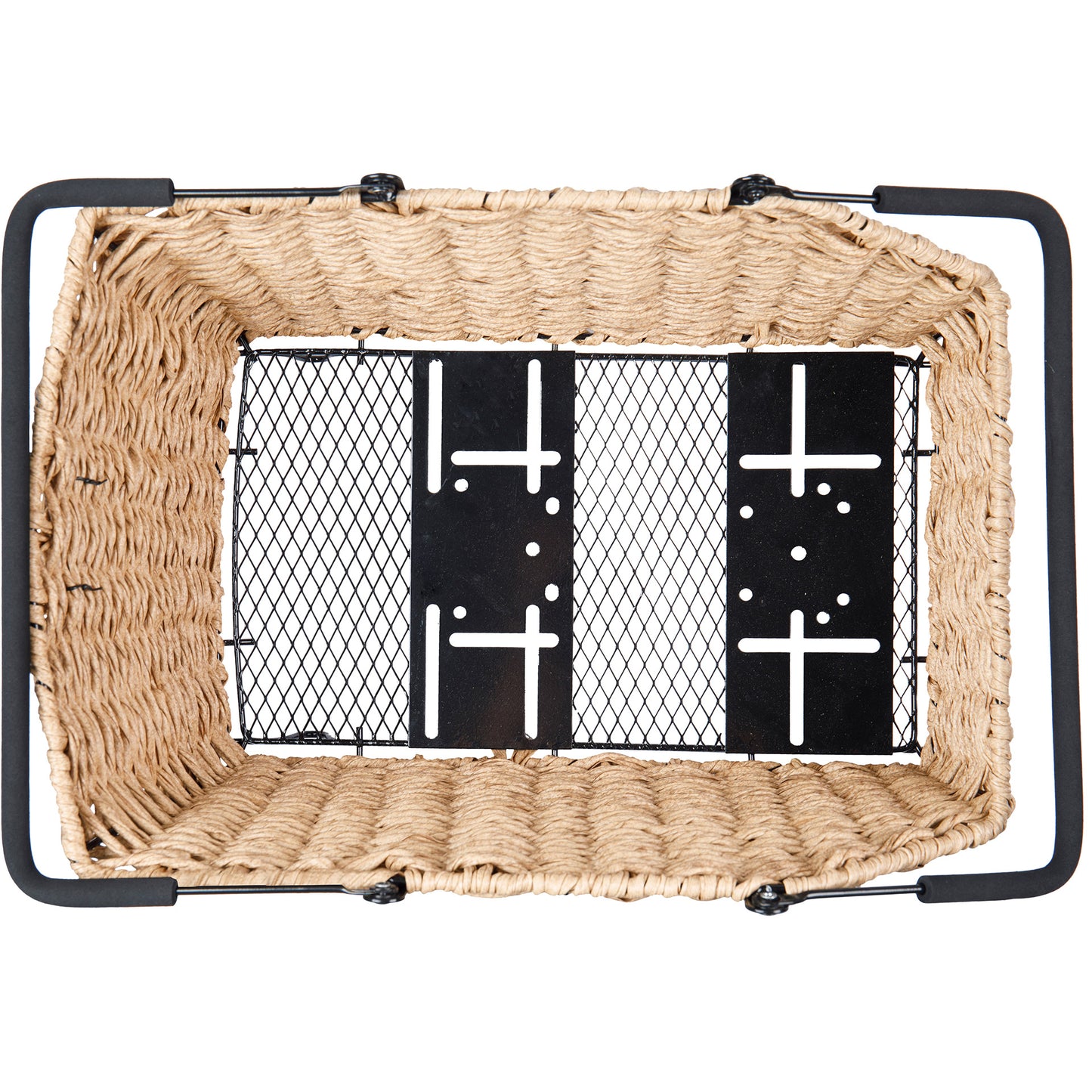 Basil fietsmand cento rattan look multi system 40 x 25 x 12 cm - seagrass