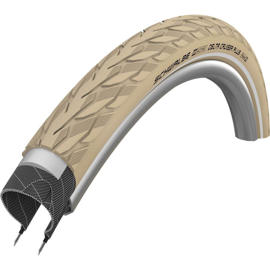 Schwalbe buitenband 28x1 1 2 40-635 delta cruiser plus creme reflex