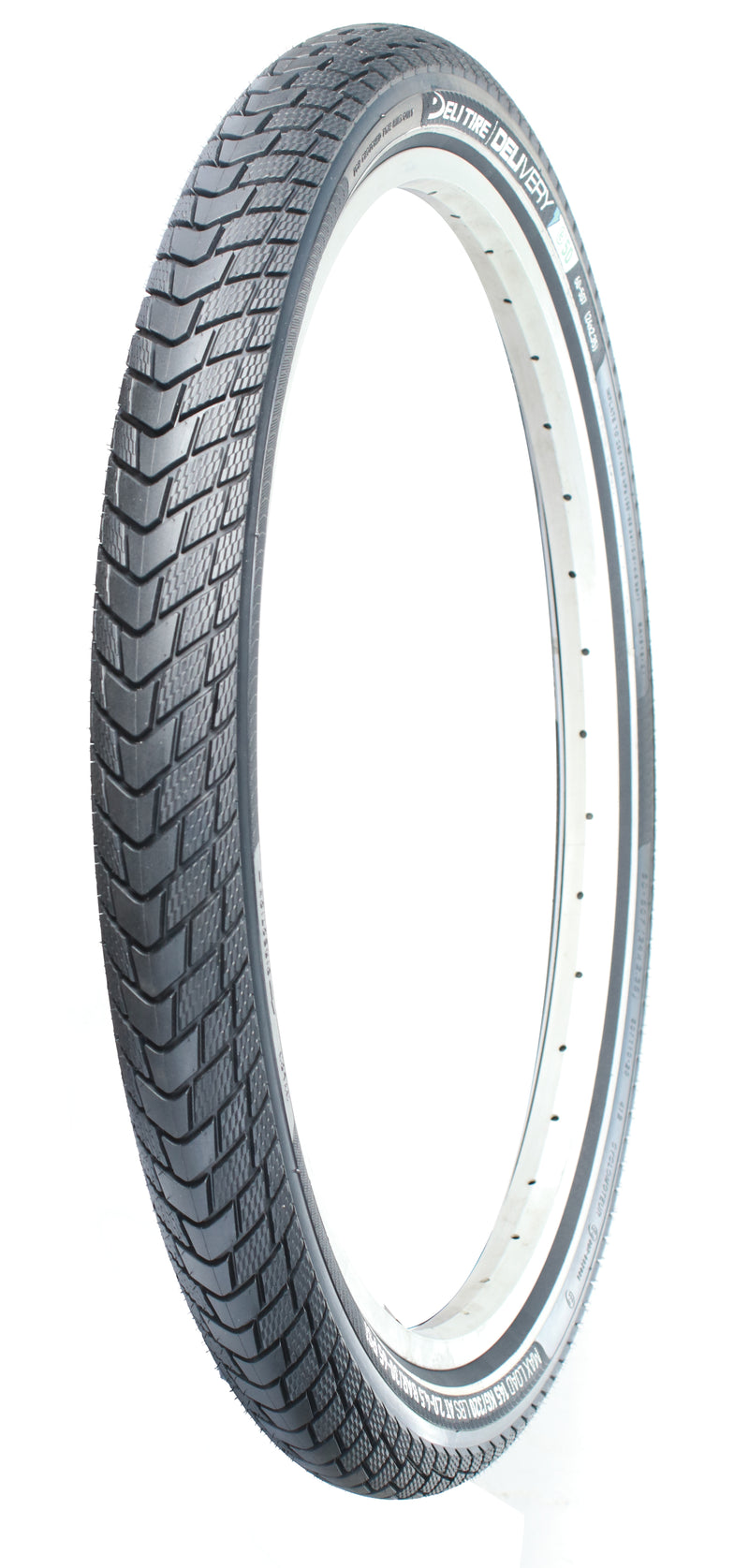 Deli tire buitenband deli-very 26 x 2.35 zwart reflectie