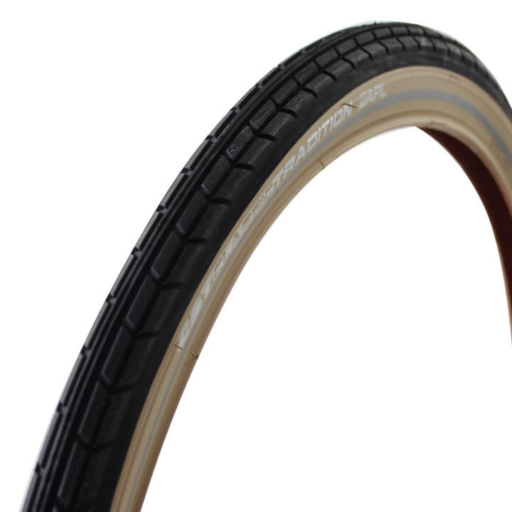 CST buitenband Tradition 28 x 1.75 zw creme refl