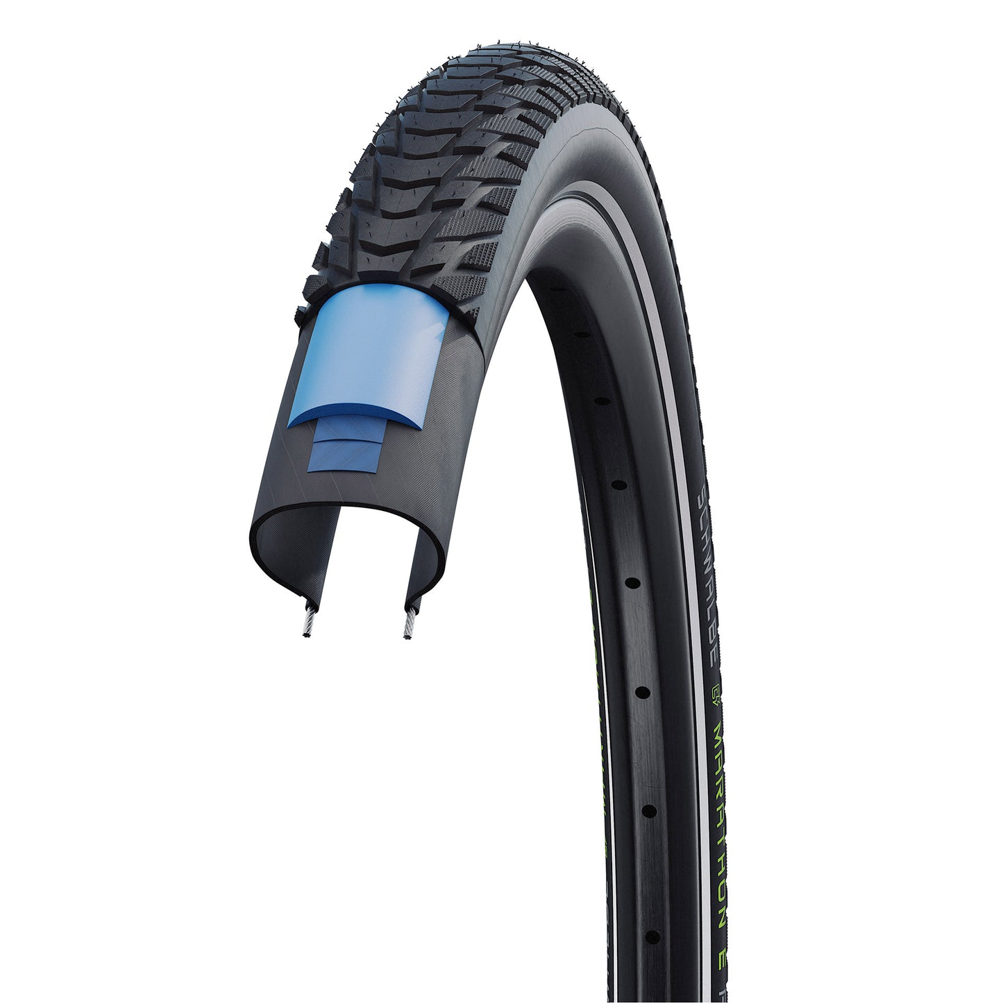 Buitenband Schwalbe Marathon E-Plus Performance Line 28 x 2.20 55-622 mm - zwart met reflectie