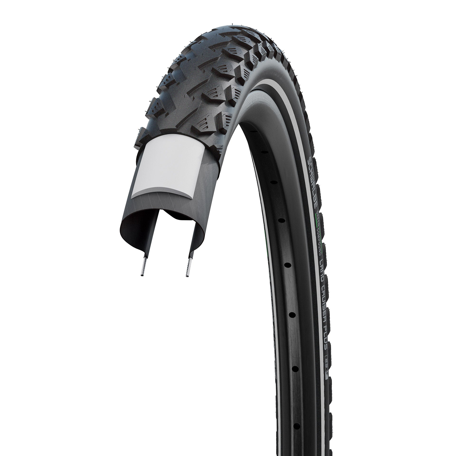 Buitenband Schwalbe Land Cruiser PunctureGuard 26 x 2.00 50-559 - zwart met reflectie