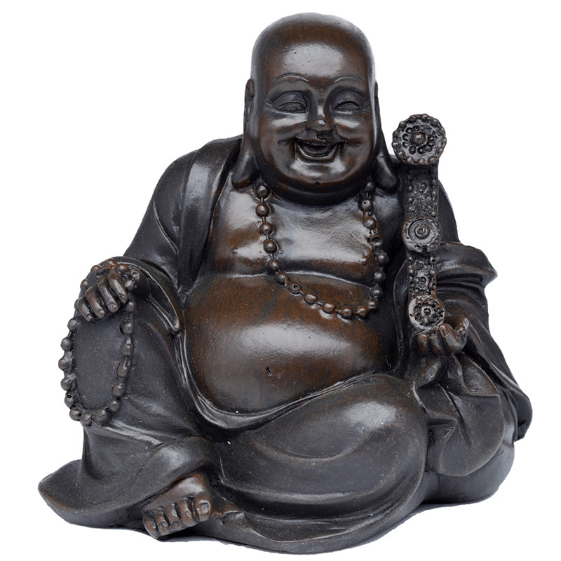 Peace of the east geborsteld hout effect chinese lachende boeddha