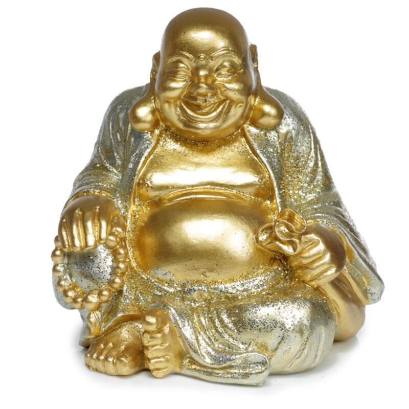 Mini glitter chinese lachende boeddha 8cm