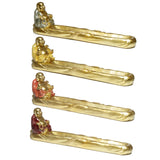 Mini glitter chinese lachende boeddha wierookhouder - afbeelding 1