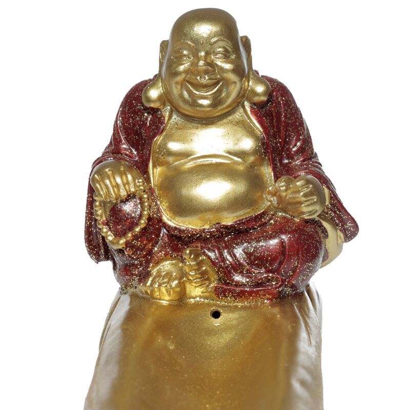 Mini glitter chinese lachende boeddha wierookhouder