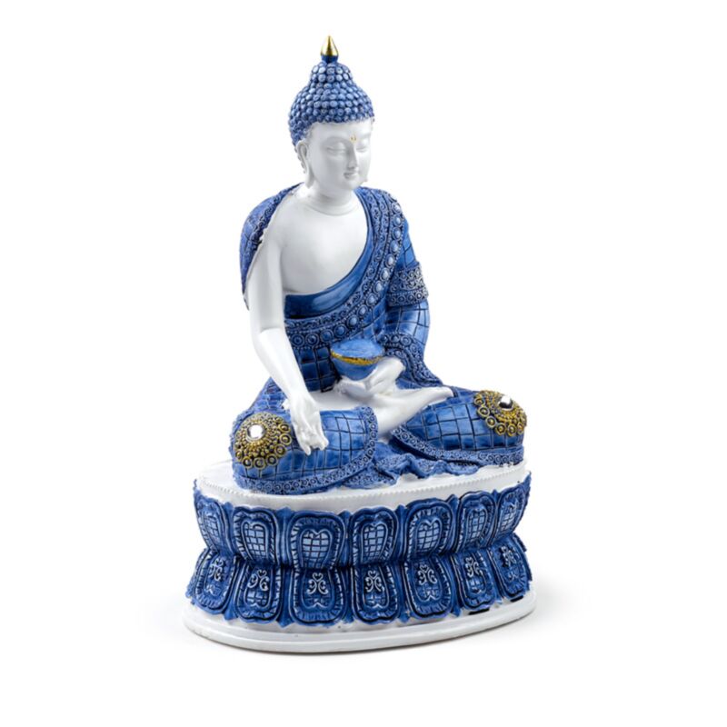 Wit blauw thaise boeddha lotus
