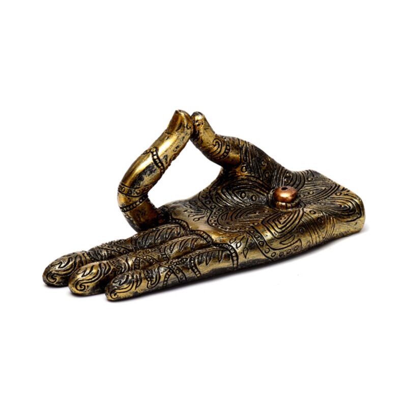 Henna boeddha hand wierookhouder