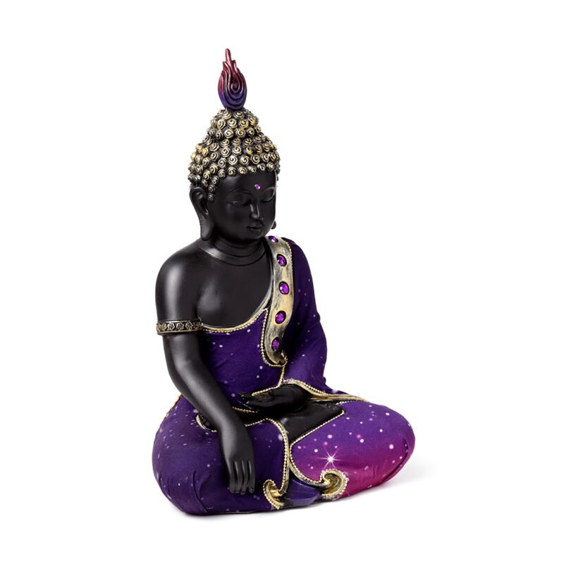 Paars zwart thaise boeddha droom meditatie