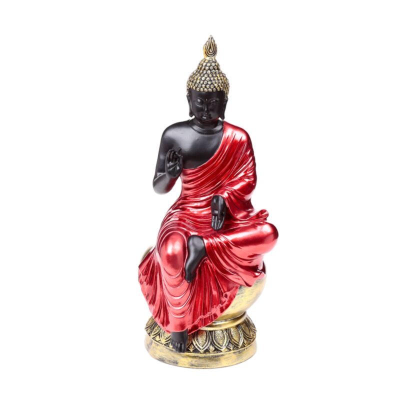 Rood, zwart goud thaise boeddha verlichting