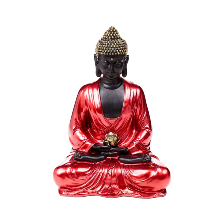 Rood, zwart goud thaise boeddha contemplatie