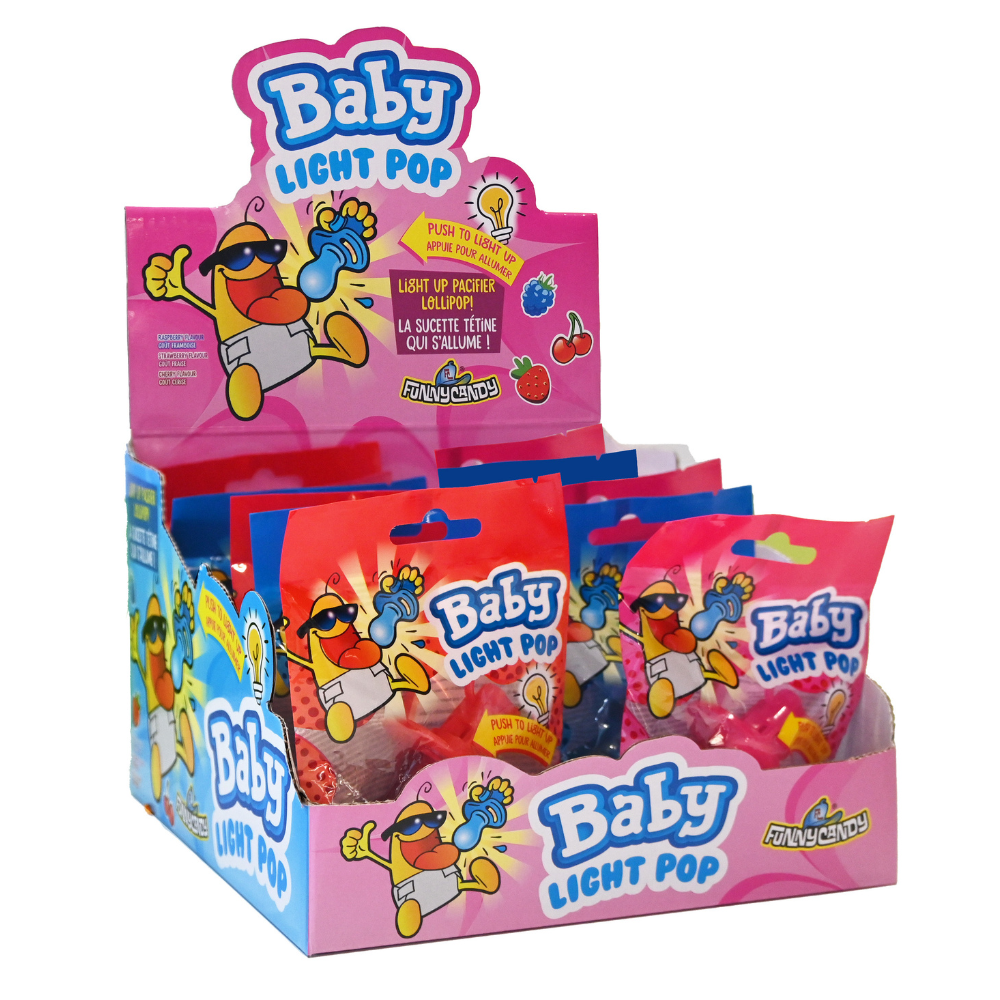 Funny candy baby light pop (12 stuks)