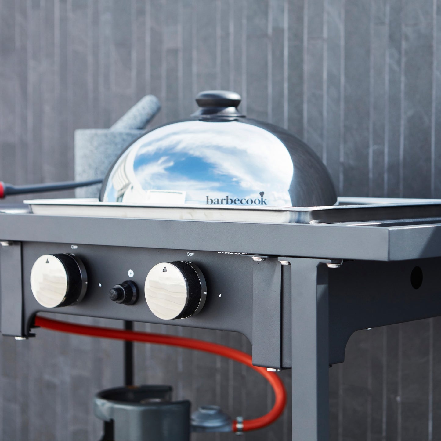 Barbecook olivia plancha dome uit rvs ø 30cm