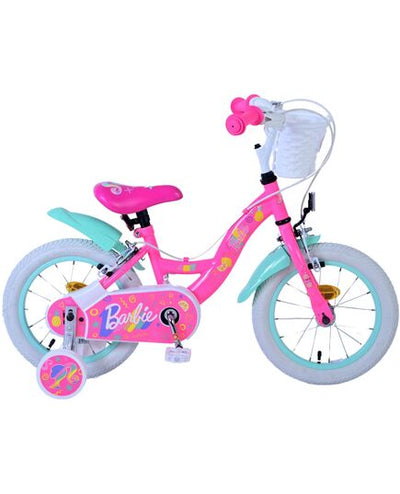 Barbie kinderfiets - meisjes - 14 inch - roze - twee handremmen