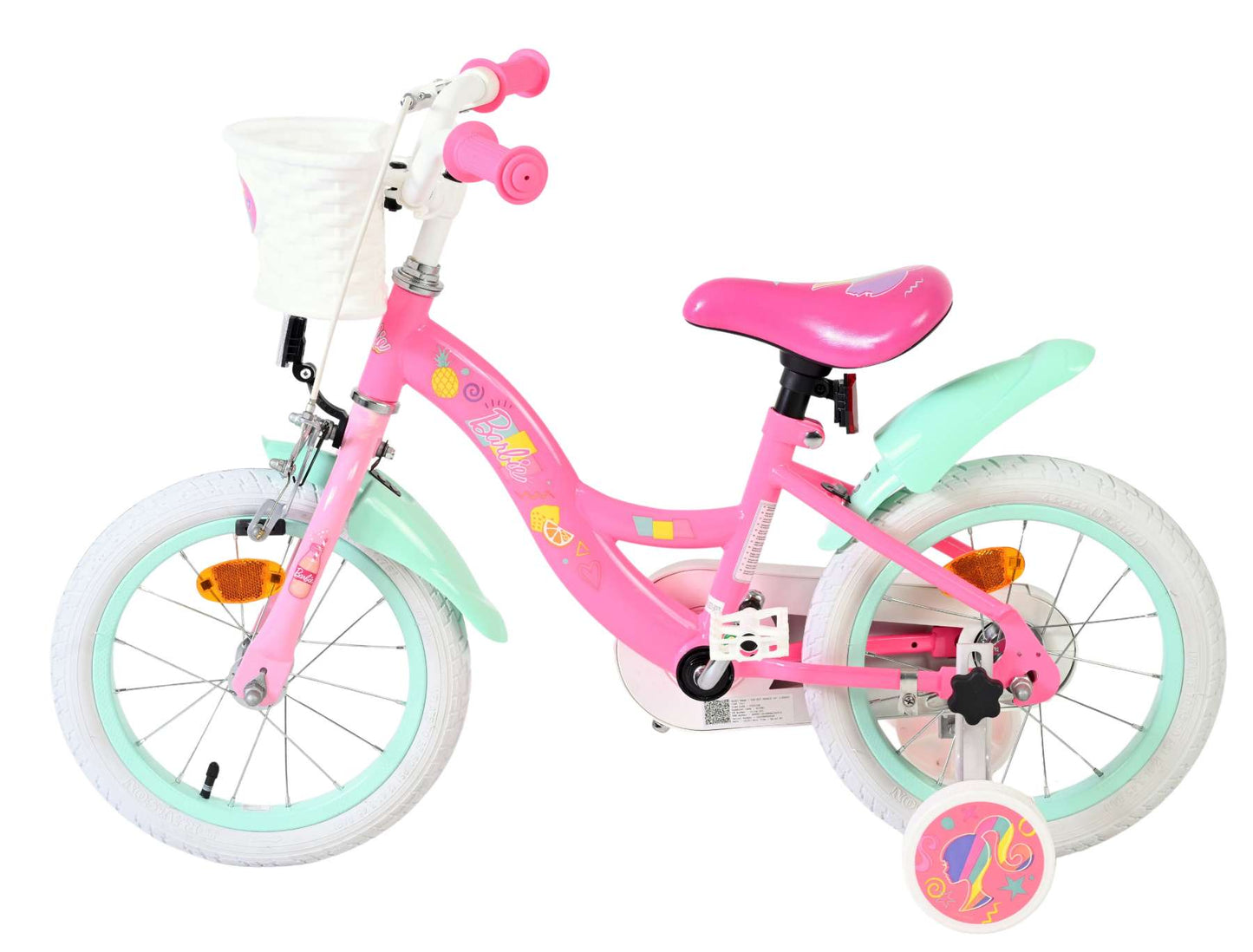 Barbie kinderfiets - meisjes - 14 inch - roze