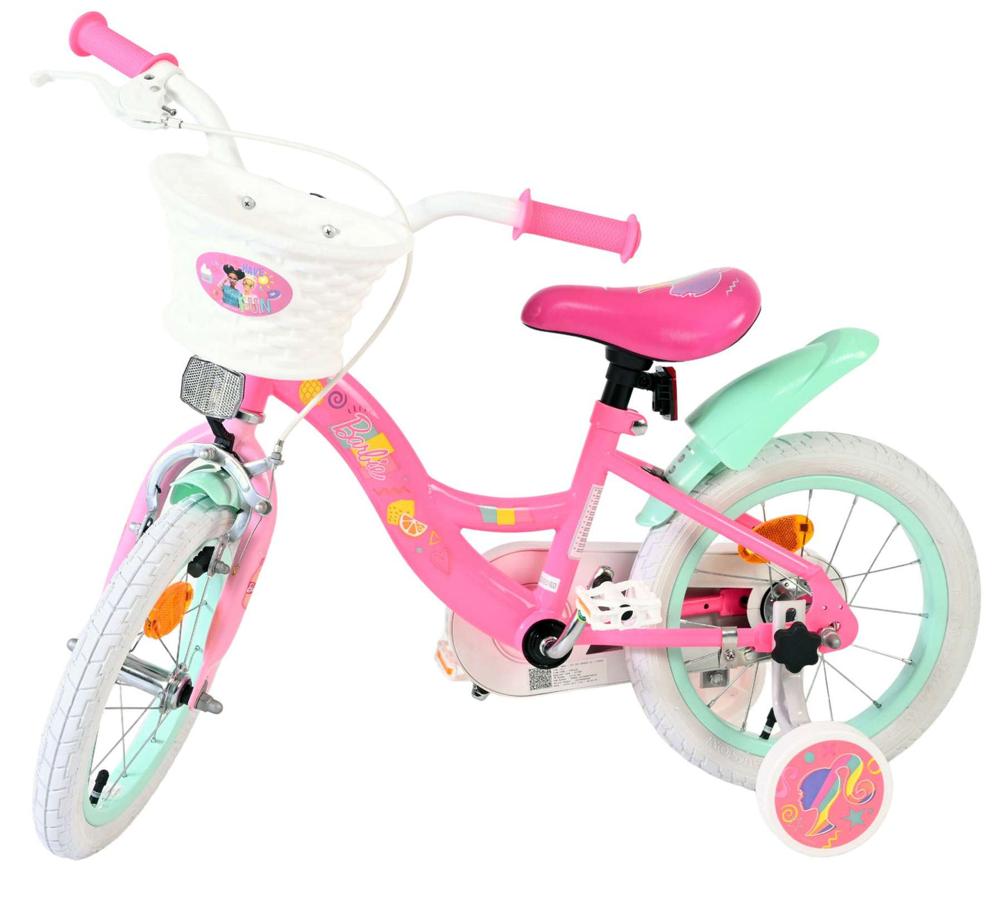 Barbie kinderfiets - meisjes - 14 inch - roze