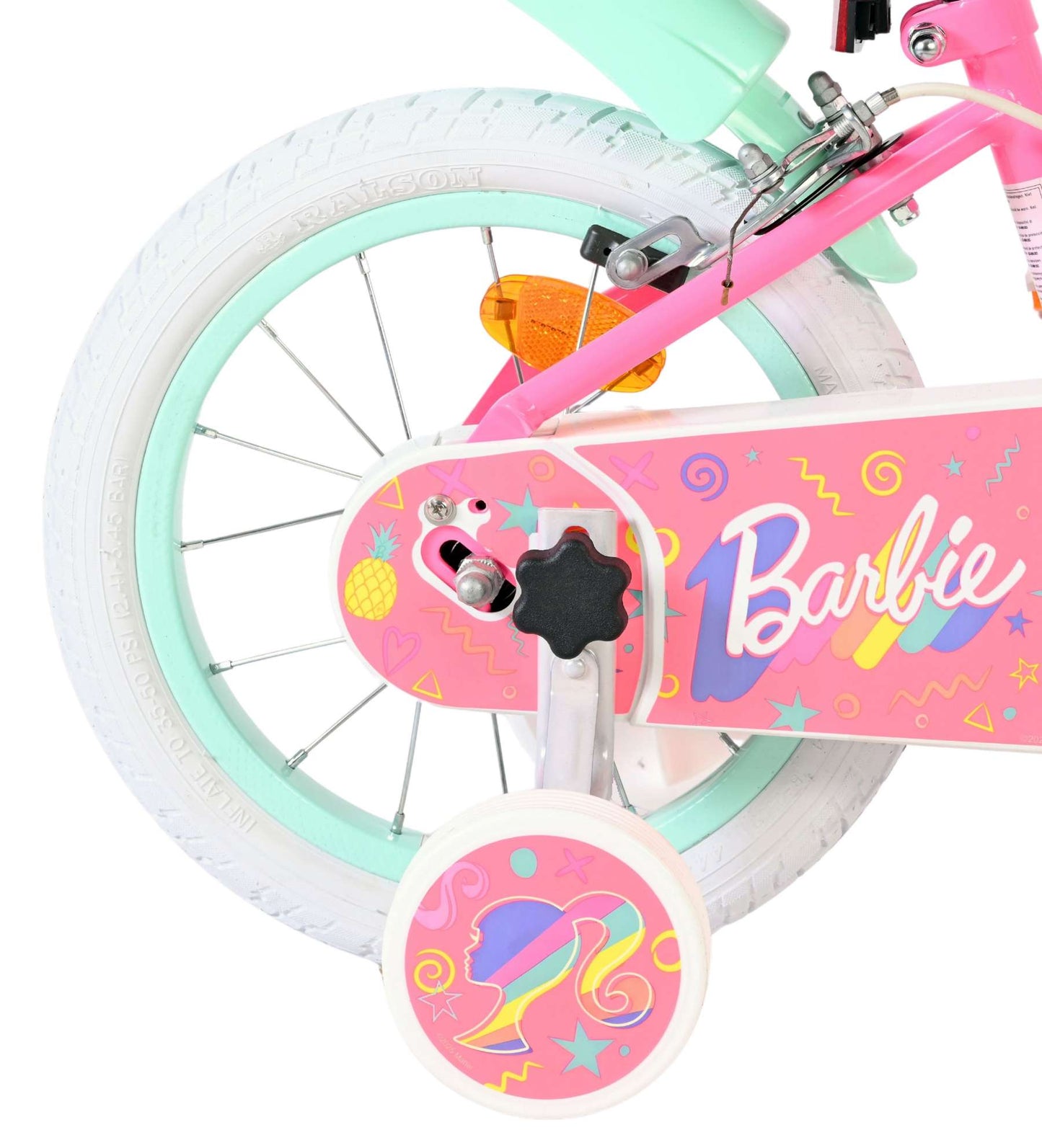 Barbie kinderfiets - meisjes - 14 inch - roze - twee handremmen