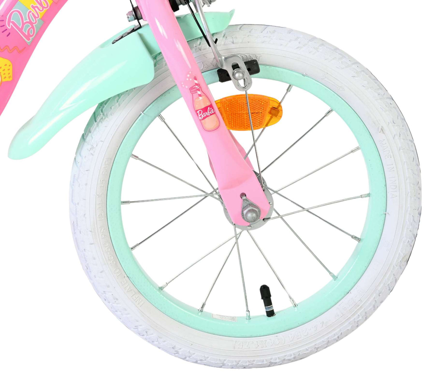 Barbie kinderfiets - meisjes - 14 inch - roze - twee handremmen