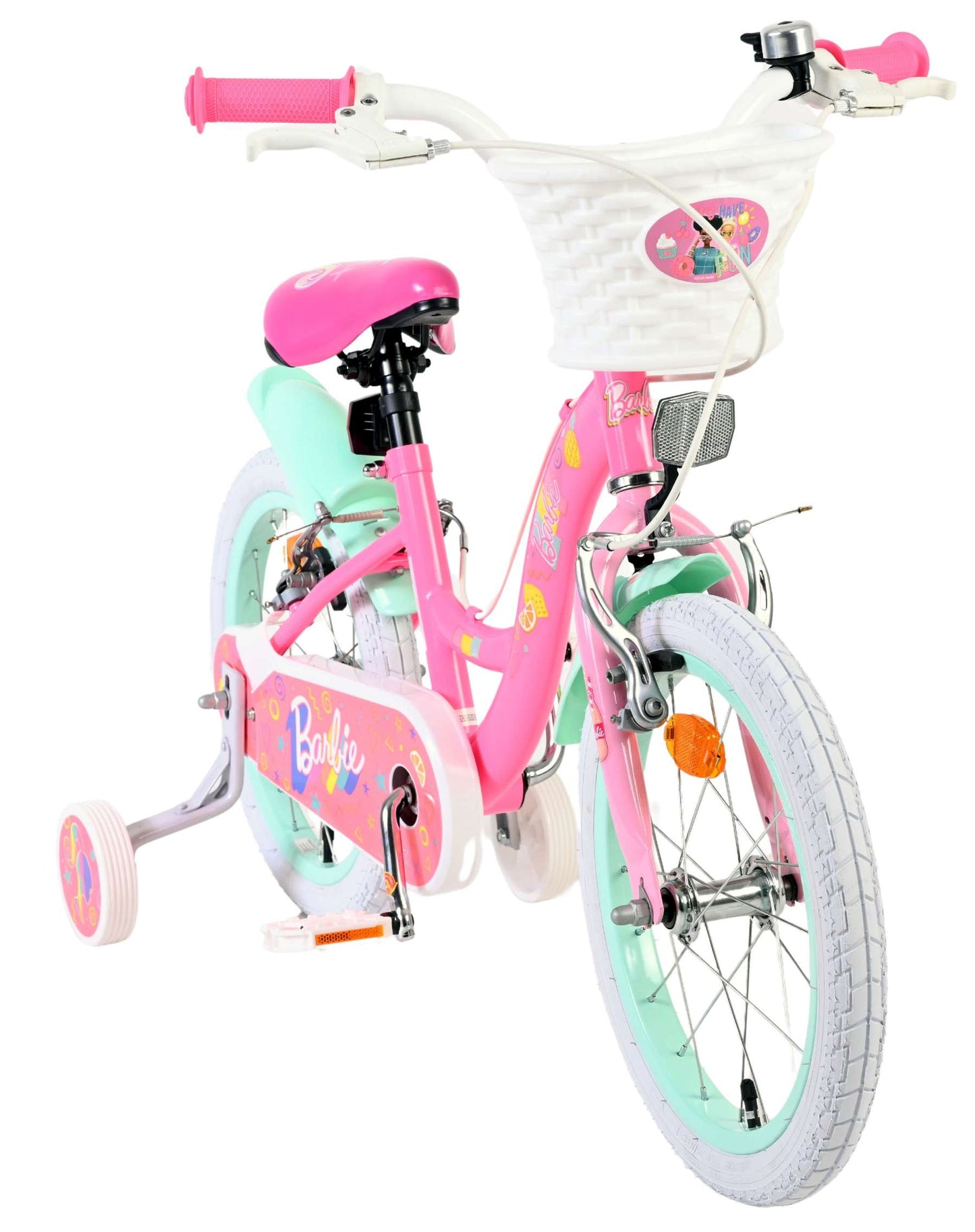 Barbie kinderfiets - meisjes - 16 inch - roze - twee handremmen