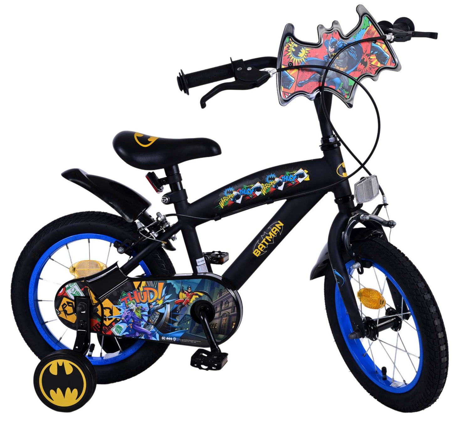 Batman Kinderfiets Jongens 14 inch Zwart Twee handremmen