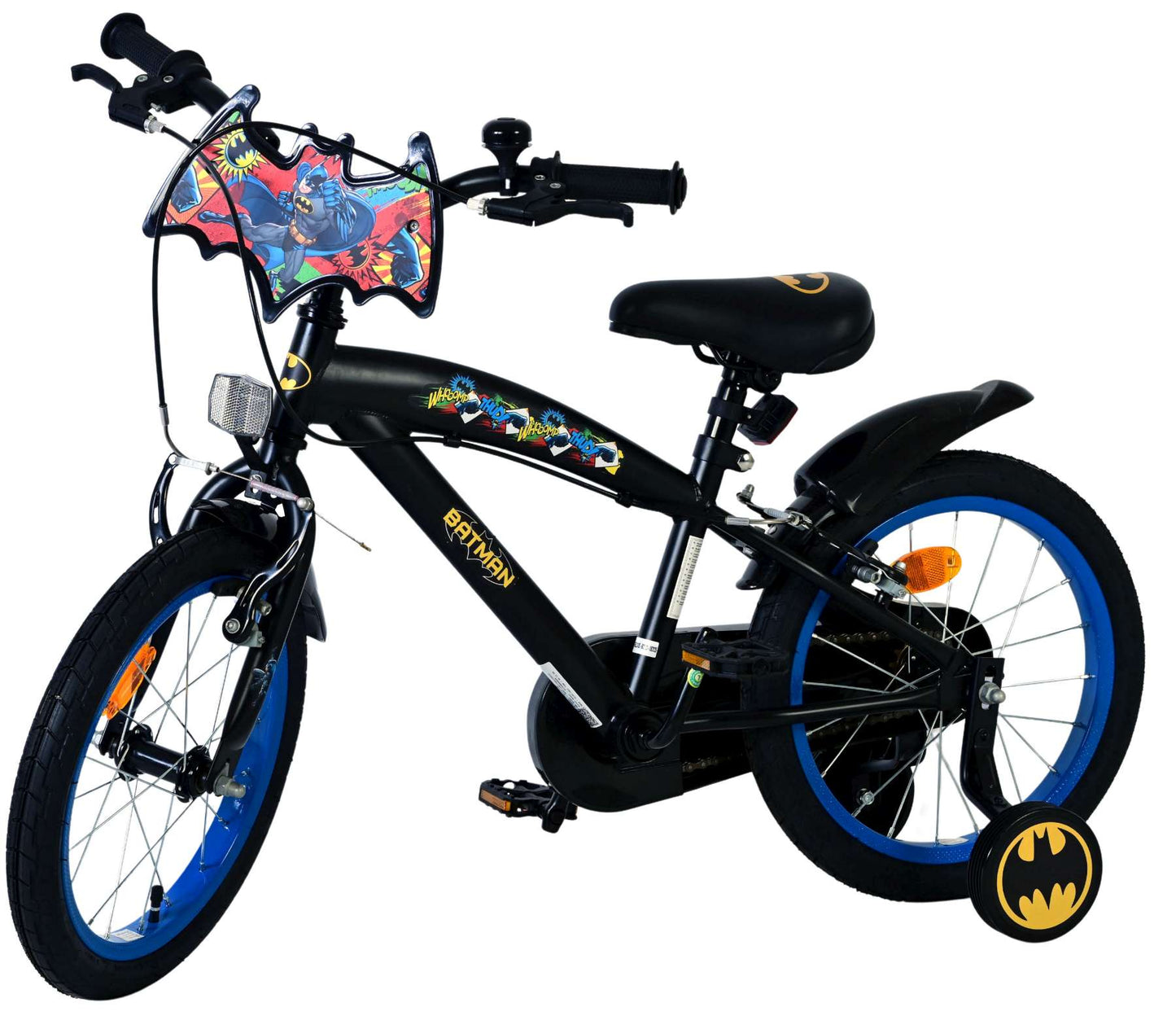 Batman kinderfiets - jongens - 16 inch - zwart - 2 handremmen