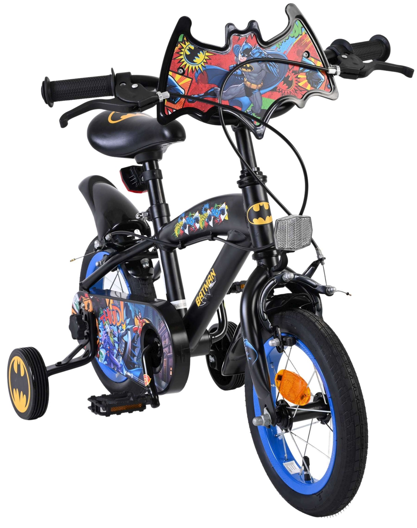 Batman kinderfiets - jongens - 12 inch - zwart - twee handremmen