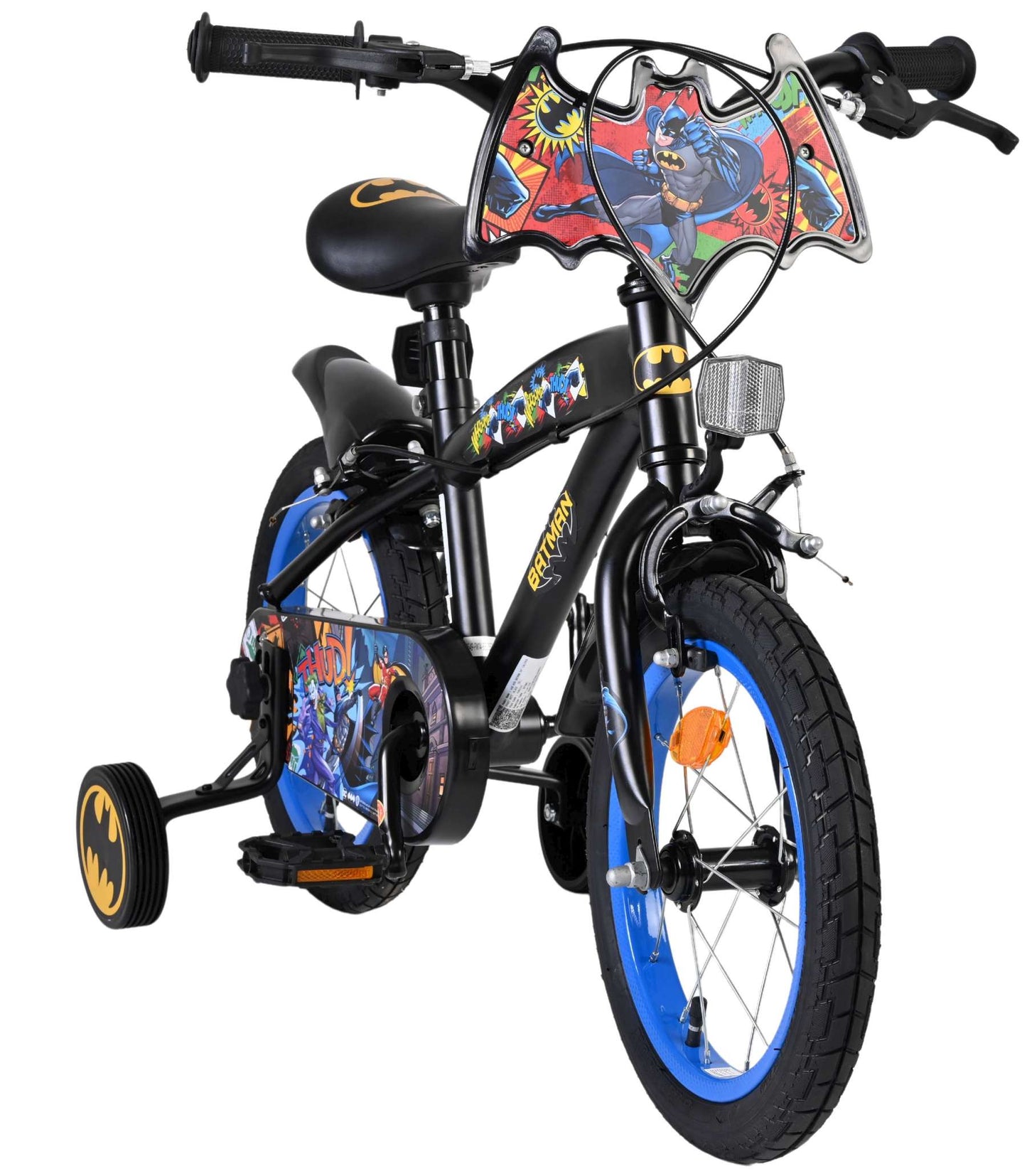 Batman kinderfiets - jongens - 14 inch - zwart - twee handremmen