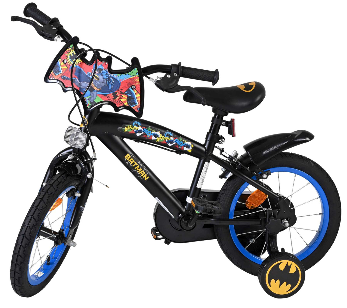 Batman kinderfiets - jongens - 14 inch - zwart - twee handremmen