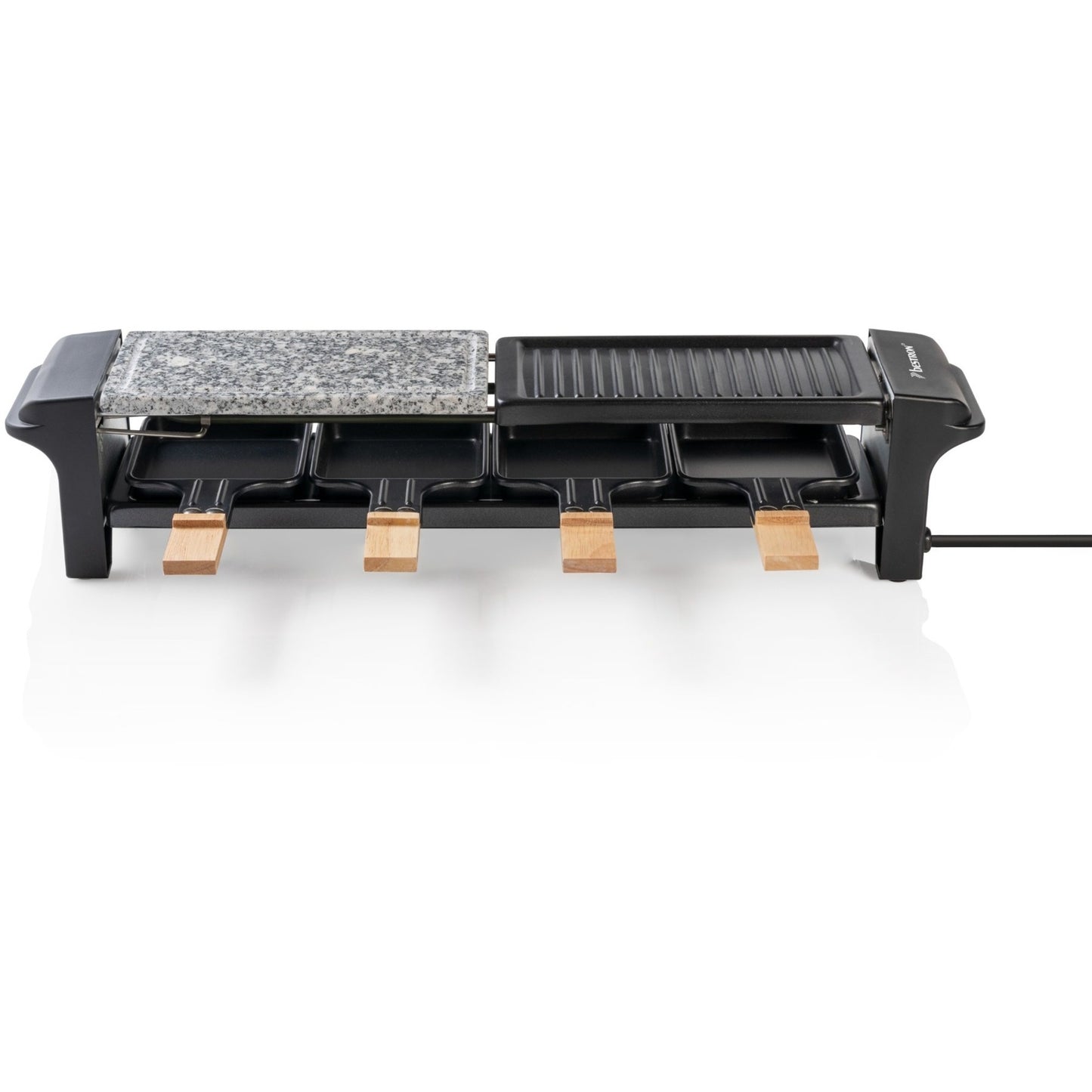 Bestron ARG200BW Raclette met natuurgrillsteen en grillpla