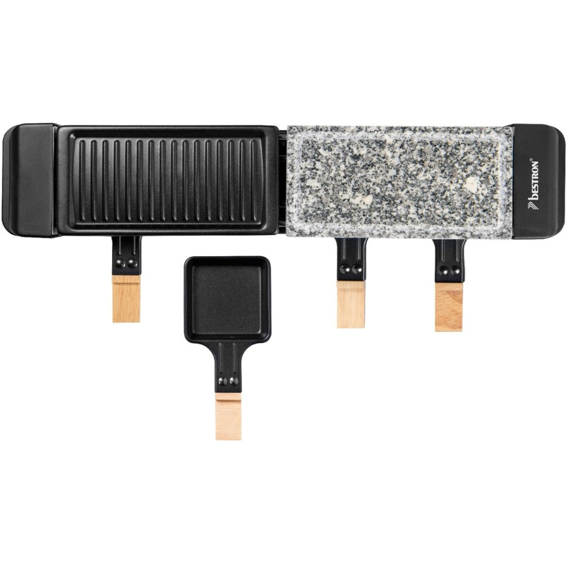 Bestron ARG200BW Raclette met natuurgrillsteen en grillpla