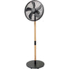 Bestron dfs45wb design statiefventilator (zwart houtkleur, ø 45 cm | stijlvol hout desgin)