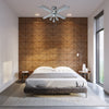 Bestron dlhb42s plafondventilator met verlichting (zilver donkerblauw, ø 102 cm | met zomer- winterfunctie | 3x gu10 ledlampjes)