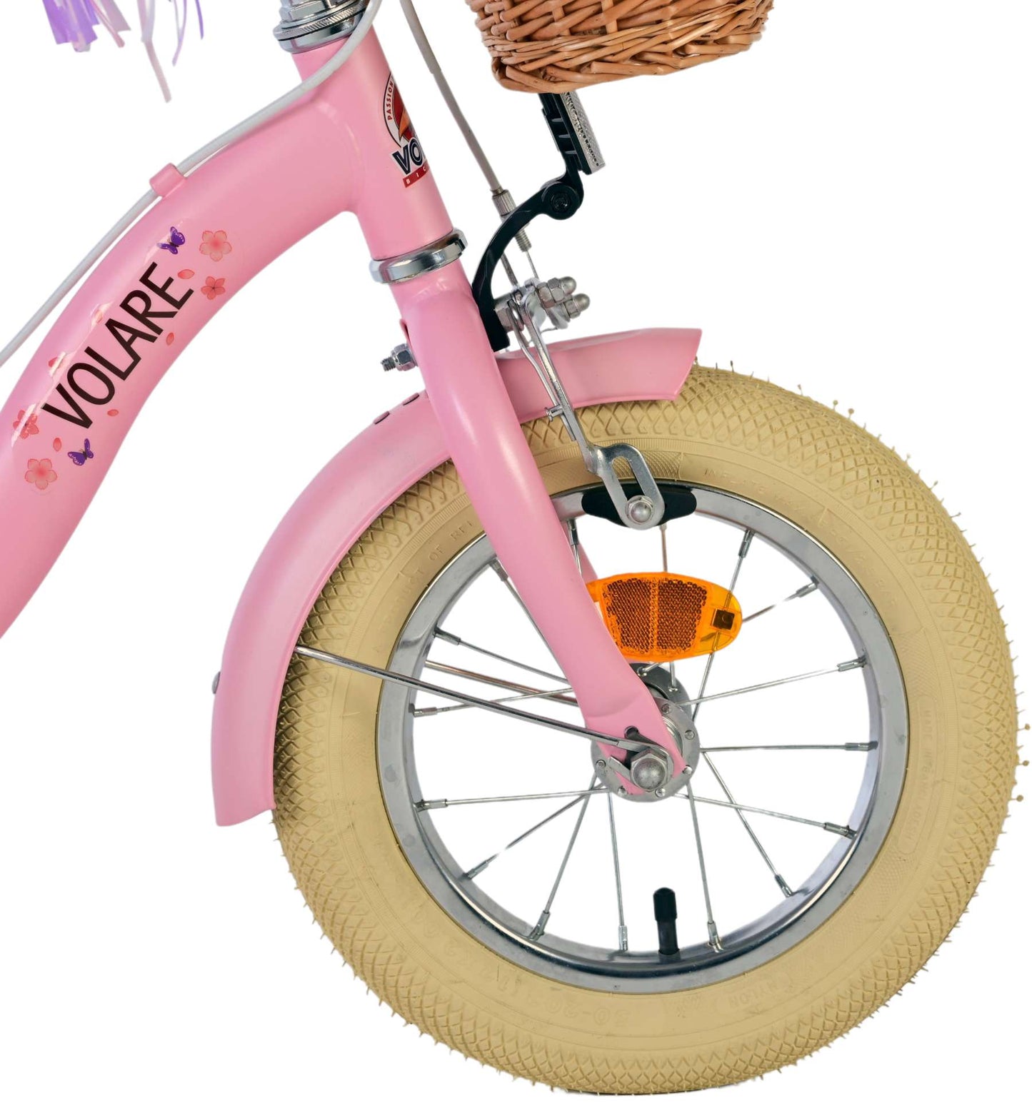 Volare blossom kinderfiets - meisjes - 12 inch - roze - twee handremmen