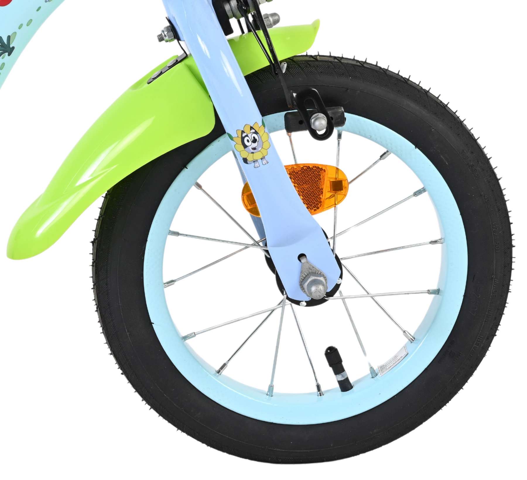 Bluey kinderfiets - uni - 12 inch - lichtblauw - twee handremmen