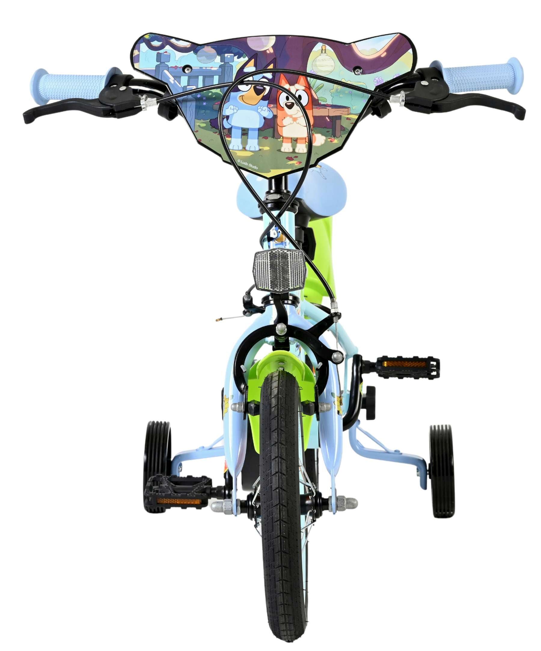 Bluey kinderfiets - uni - 12 inch - lichtblauw - twee handremmen
