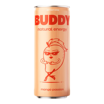 Buddy mango passievrucht bio blikje (12x 250ml)
