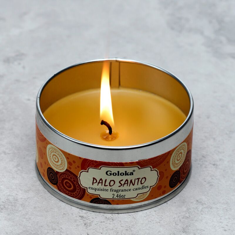 Goloka palo santo paraffine wax geurkaars in blik