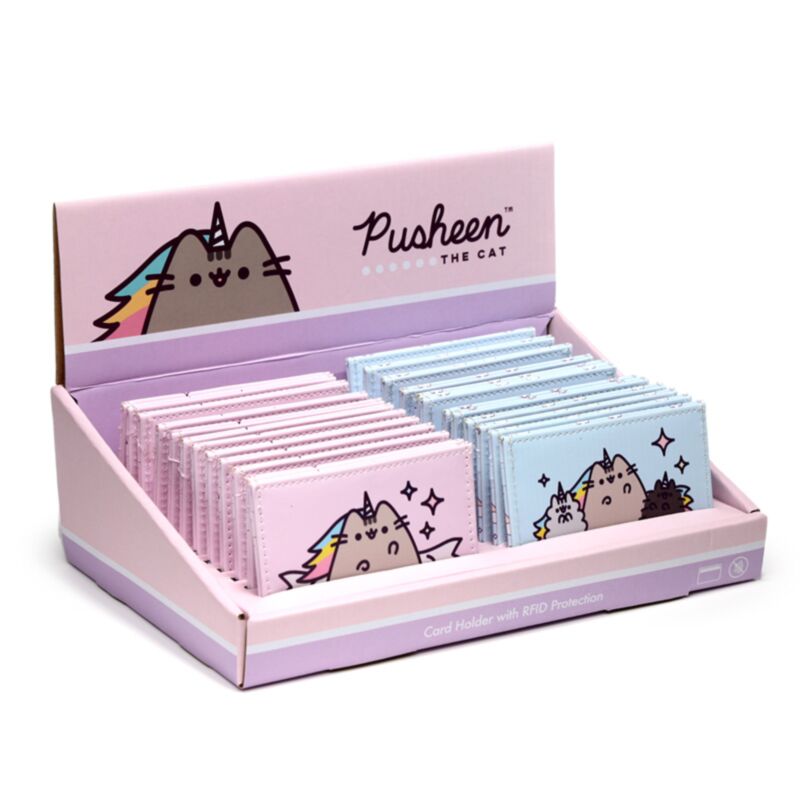 Union pusheen de kat stoffen rfid-bescherming kaarthouder