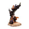 Heksen zwarte kat climbing broomstick