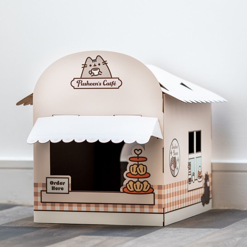 Pusheen catfé doe-het-zelf 100% karton kat speelhuisje