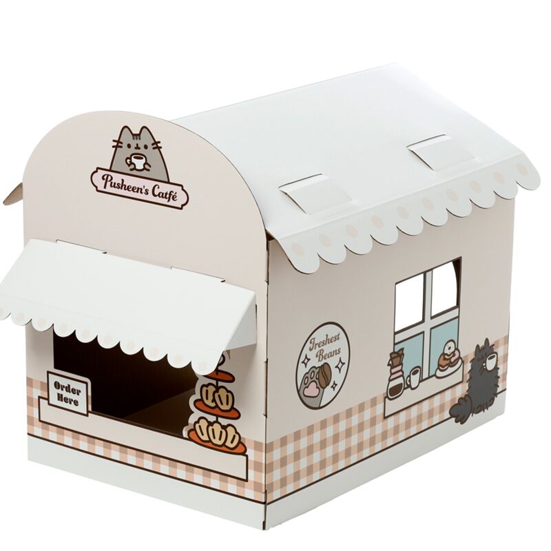 Pusheen catfé doe-het-zelf 100% karton kat speelhuisje