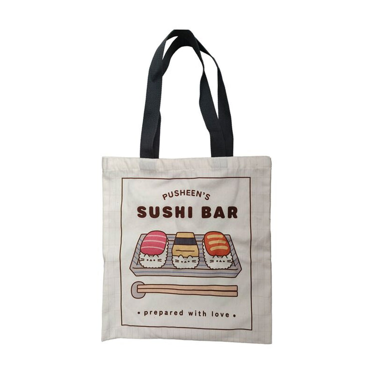 Union pusheen the cat sushi bar herbruikbare polykatoen tas