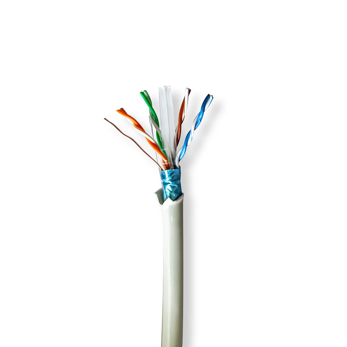 Nedis netwerk kabel rol | cat6 | solid | f utp | koper | 305.0 m | binnenshuis | rond | lszh | grijs | gift box - ccbg8526gy305s