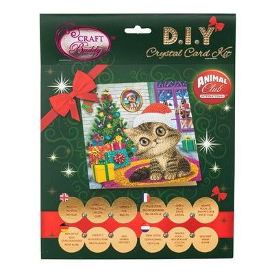 diamond painting cozy kitten kerstkaarten maken 18x18 cm