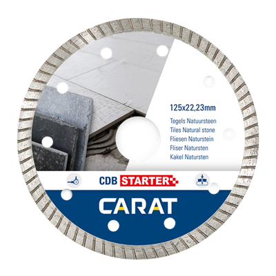 Carat diamantzaag tegels natuursteen ø125x22,23mm cdb starter
