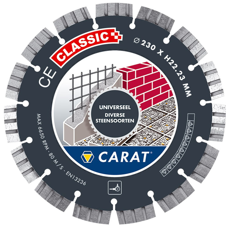 Carat diamantzaag universeel ø230x22,23mm, ce classic - cec2303000 - cec2303000