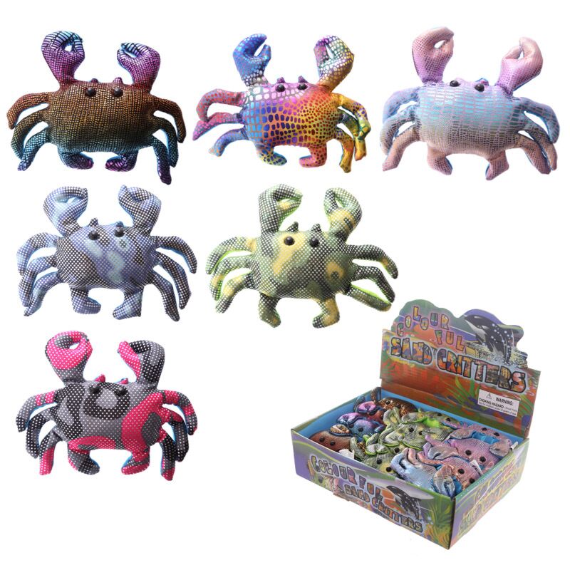 Krab dierenknuffels zanddieren 13cm