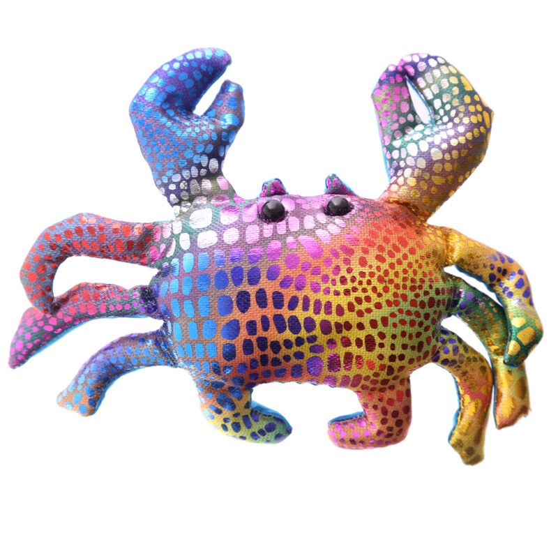 Krab dierenknuffels zanddieren 13cm