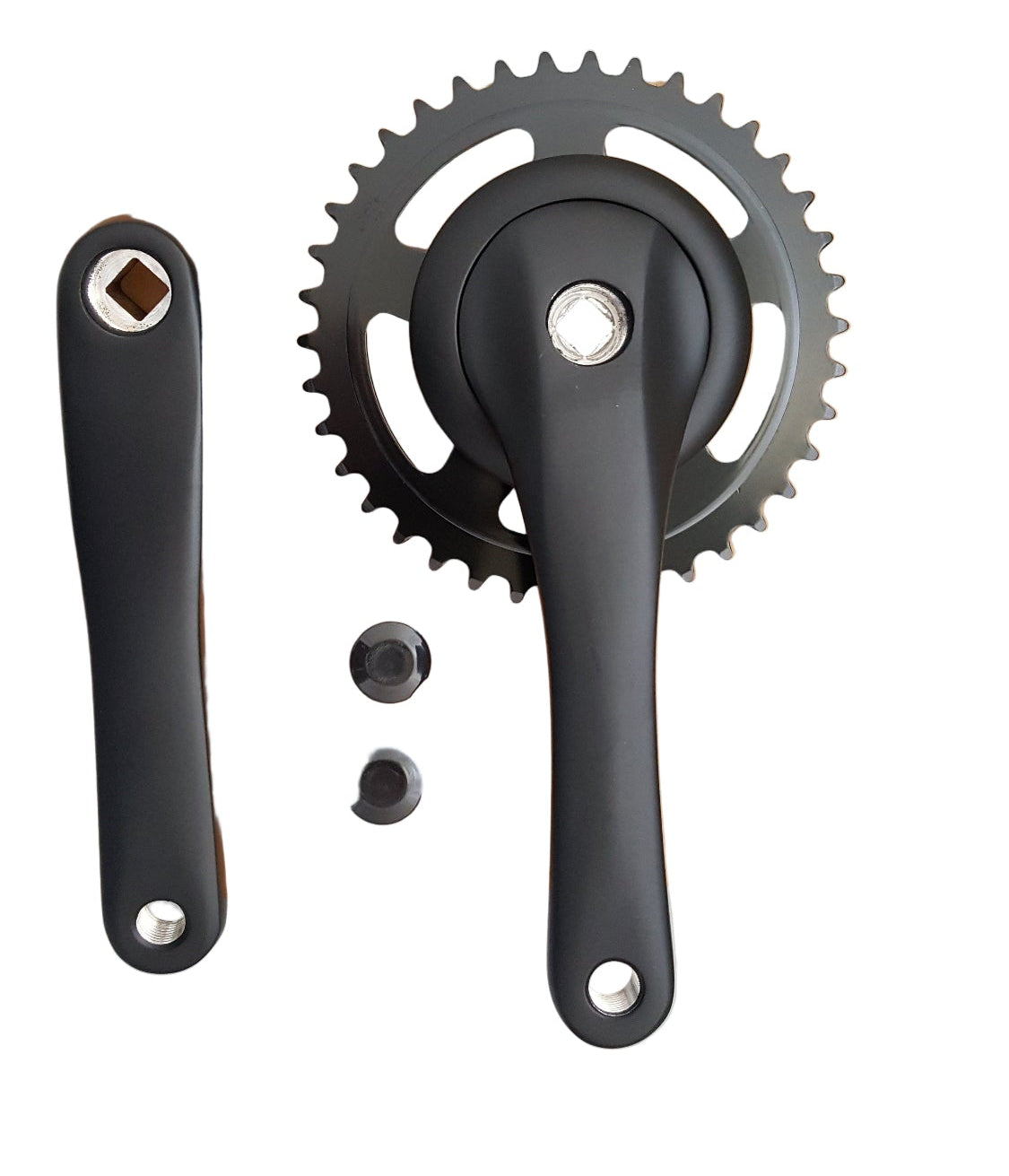 Crankstel 38t nexus alu mat zwart vlak 1e soort